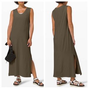 Lululemon All Yours Tank Midi Dress Green